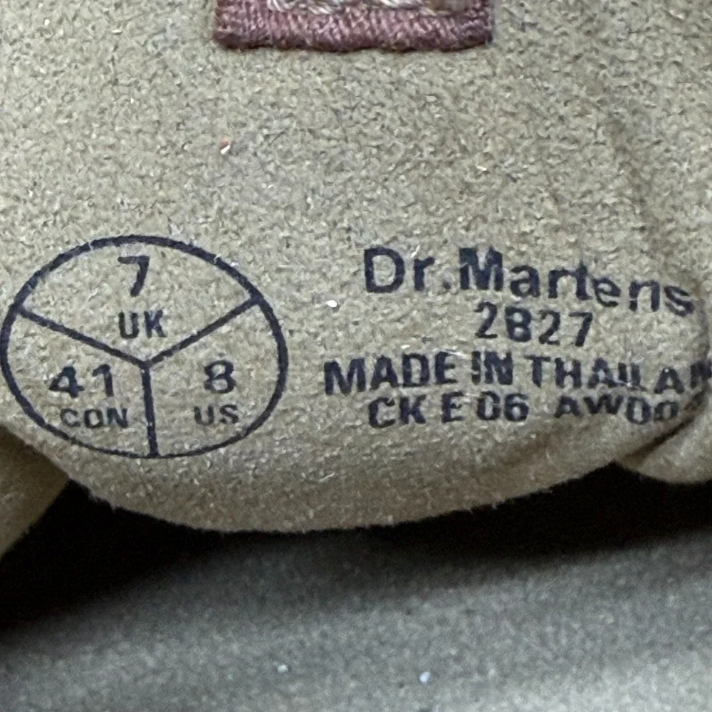 Dr Martens Vintage Casual Low Sneakers Mens 8 Tan Brown Leather Square Toe Y2K